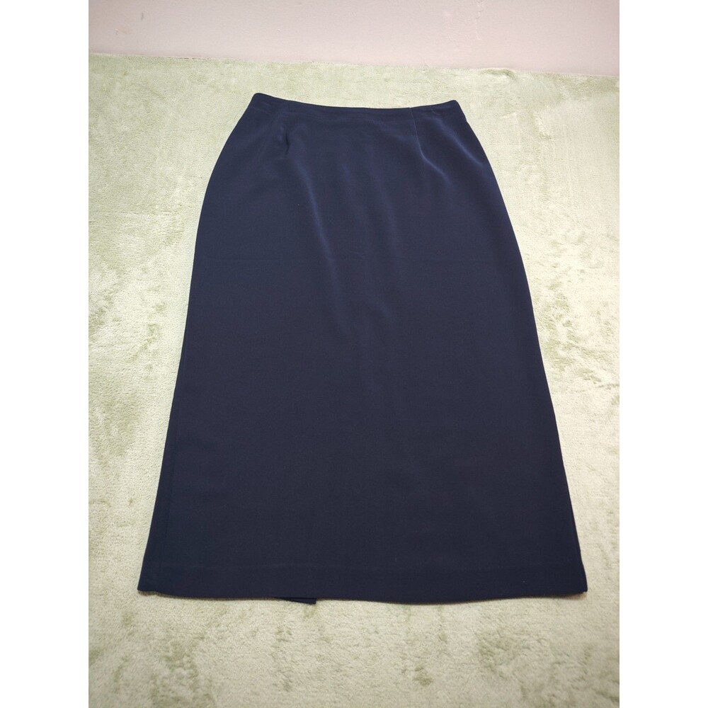 Michele Women Blue Long Maxi Skirt Size 16 100% Poly USA Made